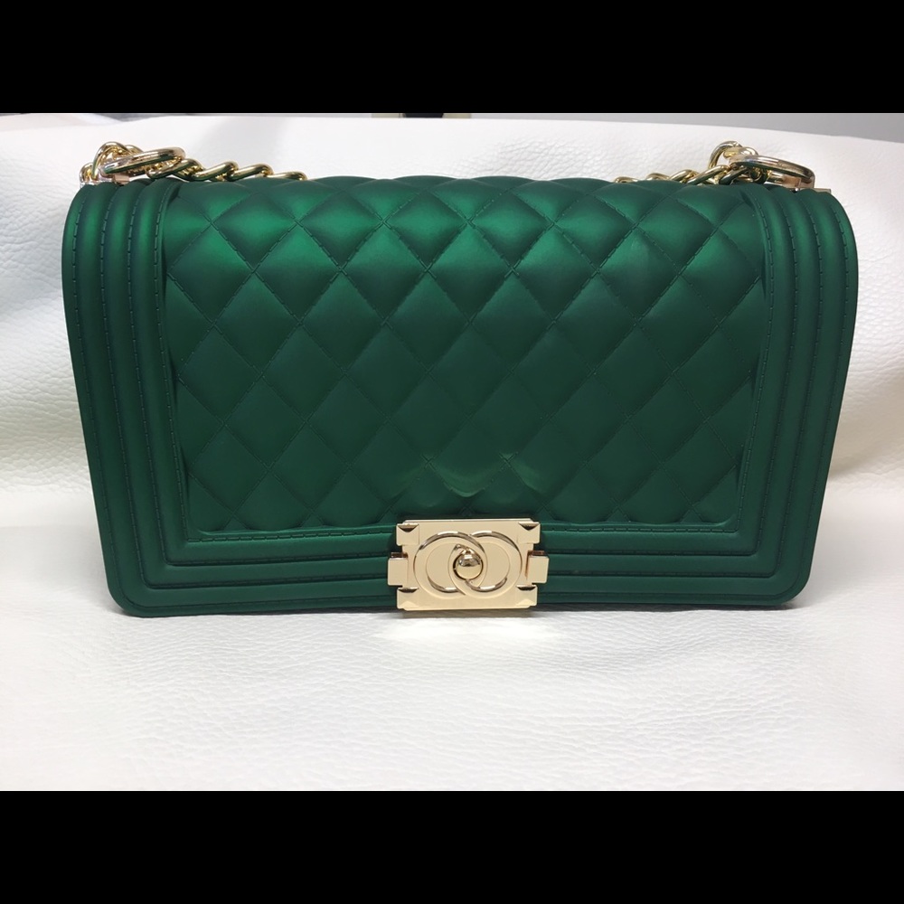 EMERALD GREEN JELLY PURSE